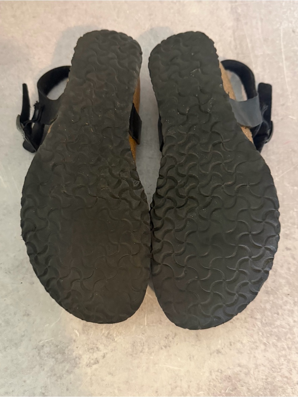 Papillio by Birkenstock Alyssa Low-Wedge Black Leather Ankle-Strap Sandals 8 - Picture 5 of 6